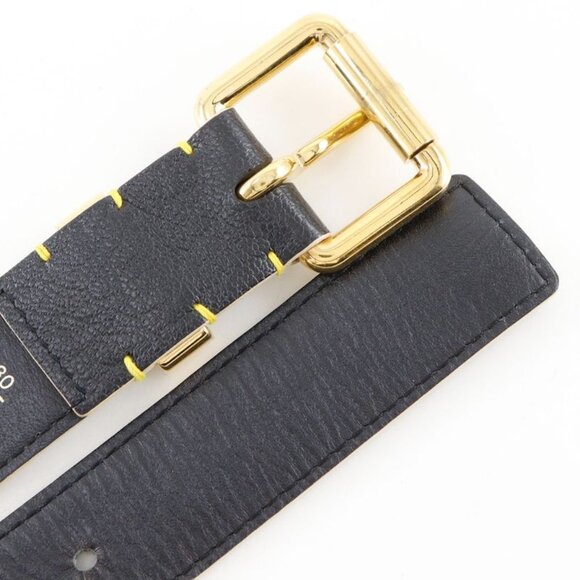 Louis Vuitton Ceinture Suhali Studs Leather Noir Black Belt main image 5